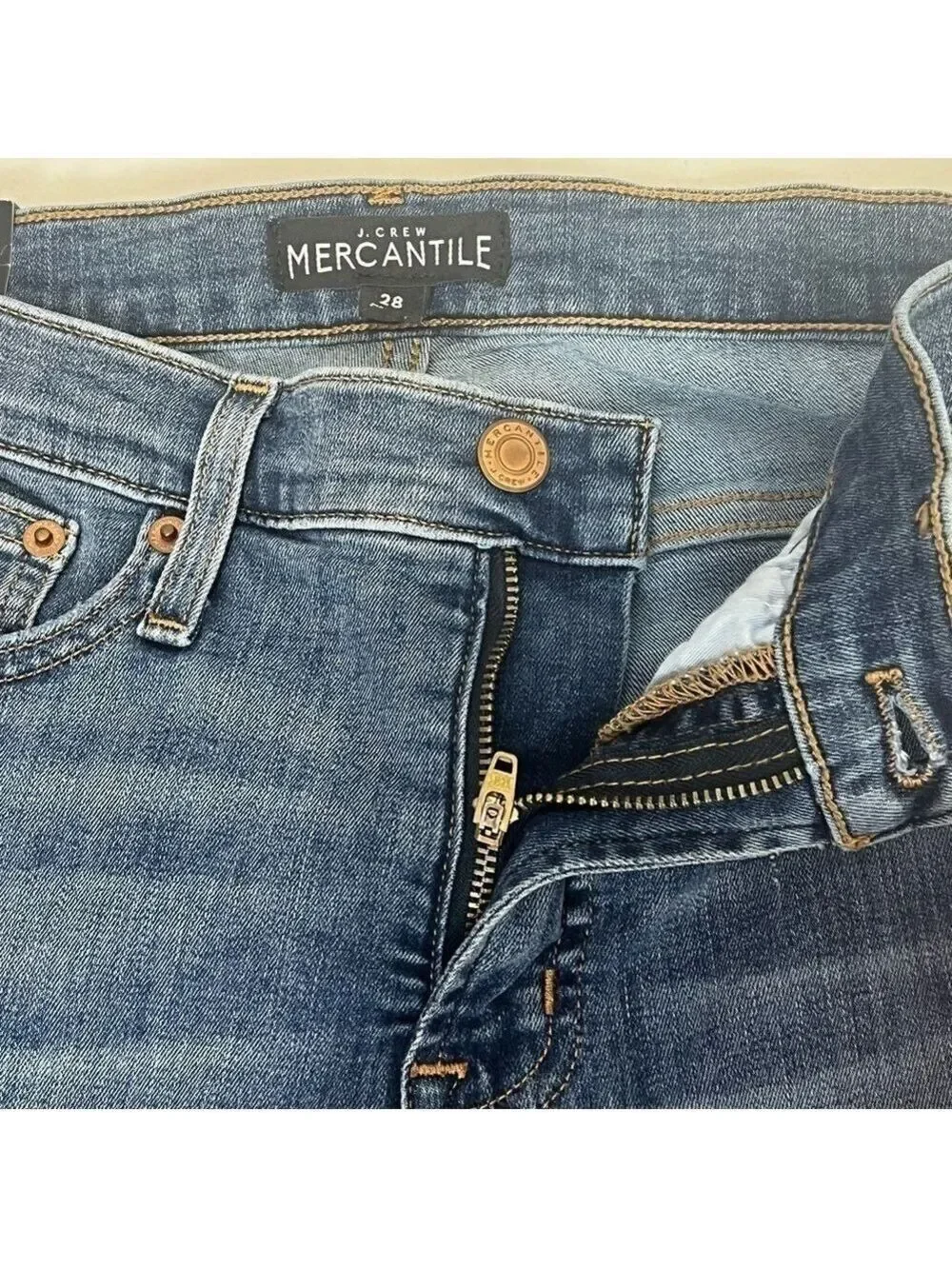 J.CREW MERCANTILE High Rise Distressed Skinny Jeans Size 28 NWT